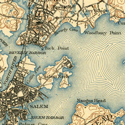 United States Geological Survey Salem, MA (1893, 62500-Scale) digital map