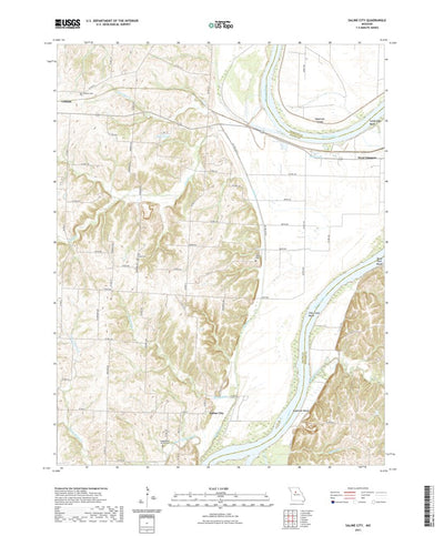 United States Geological Survey Saline City, MO (2021, 24000-Scale) digital map