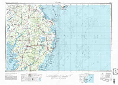 United States Geological Survey Salisbury, MD-DE-NJ-VA (1946, 250000-Scale) digital map