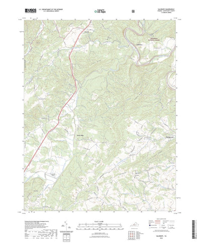 United States Geological Survey Salisbury, VA (2022, 24000-Scale) digital map