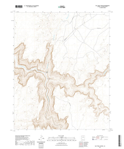 United States Geological Survey Salt Trail Canyon, AZ (2021, 24000-Scale) digital map