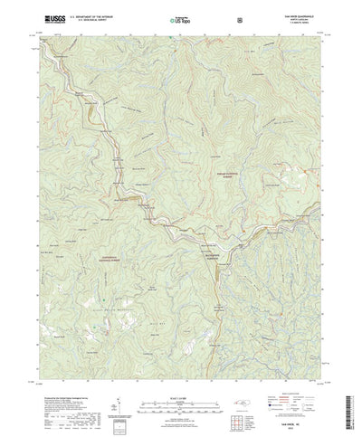 United States Geological Survey Sam Knob, NC (2022, 24000-Scale) digital map