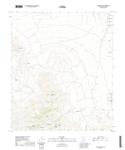 United States Geological Survey Samaniego Peak, AZ (2021, 24000-Scale) digital map