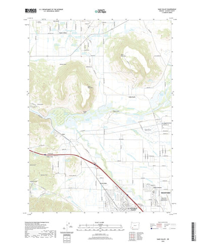 United States Geological Survey Sams Valley, OR (2020, 24000-Scale) digital map