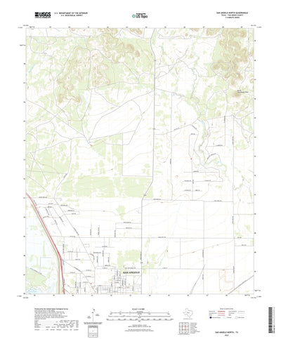 United States Geological Survey San Angelo North, TX (2022, 24000-Scale) digital map