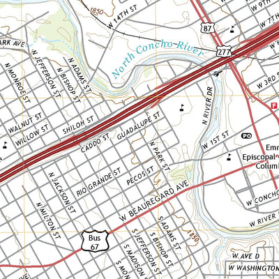 United States Geological Survey San Angelo South, TX (2022, 24000-Scale) digital map