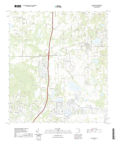 United States Geological Survey San Antonio, FL (2021, 24000-Scale) digital map