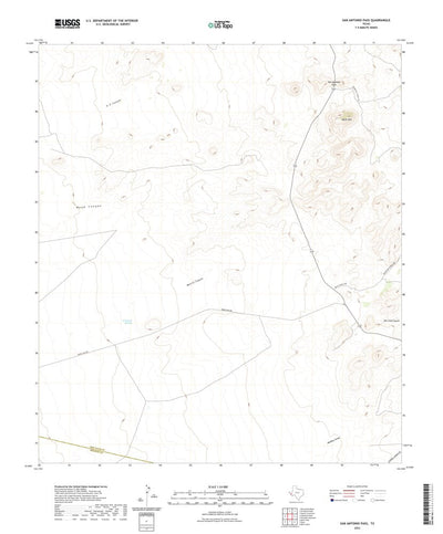 United States Geological Survey San Antonio Pass, TX (2022, 24000-Scale) digital map