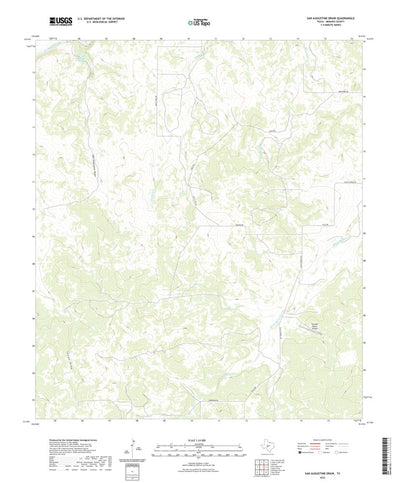 United States Geological Survey San Augustine Draw, TX (2022, 24000-Scale) digital map