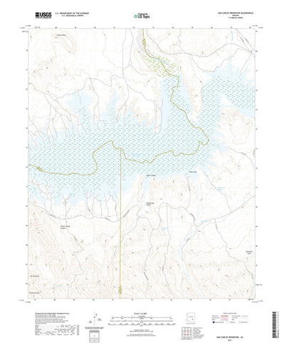 United States Geological Survey San Carlos Reservoir, AZ (2021, 24000-Scale) digital map