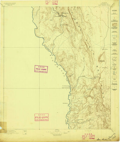 United States Geological Survey San Carlos, TX (1896, 125000-Scale) digital map