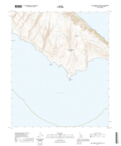 United States Geological Survey San Clemente Island South, CA (2021, 24000-Scale) digital map