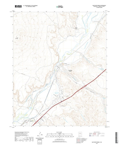 United States Geological Survey San Felipe Pueblo, NM (2020, 24000-Scale) digital map