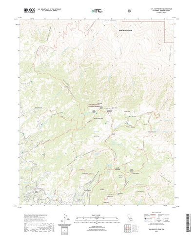 United States Geological Survey San Jacinto Peak, CA (2021, 24000-Scale) digital map