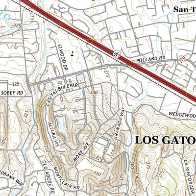 United States Geological Survey San Jose West, CA (2021, 24000-Scale) digital map