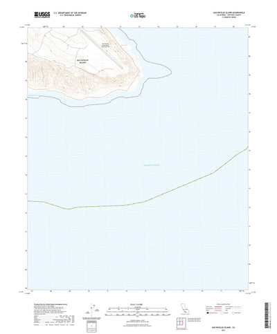 United States Geological Survey San Nicolas Island, CA (2021, 24000-Scale) digital map