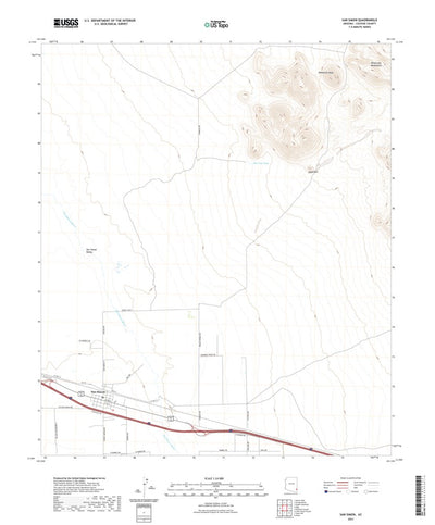 United States Geological Survey San Simon, AZ (2021, 24000-Scale) digital map