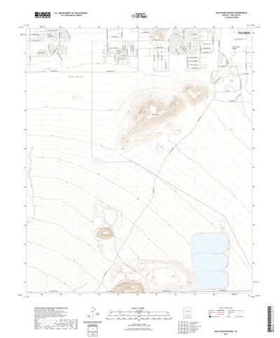 United States Geological Survey San Xavier Mission, AZ (2021, 24000-Scale) digital map
