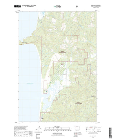 United States Geological Survey Sand Lake, OR (2020, 24000-Scale) digital map