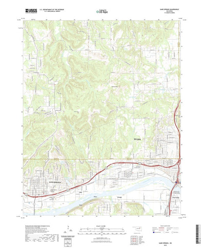 United States Geological Survey Sand Springs, OK (2022, 24000-Scale) digital map