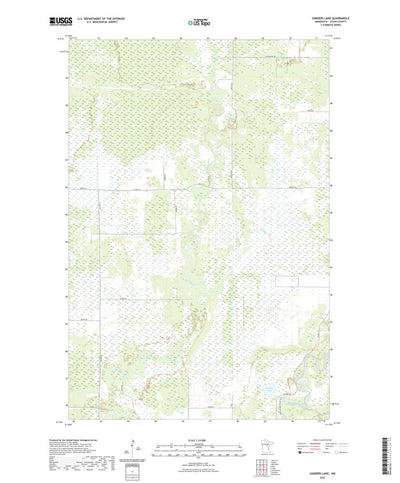 United States Geological Survey Sanders Lake, MN (2022, 24000-Scale) digital map