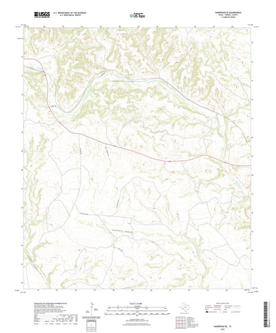 United States Geological Survey Sanderson SE, TX (2022, 24000-Scale) digital map