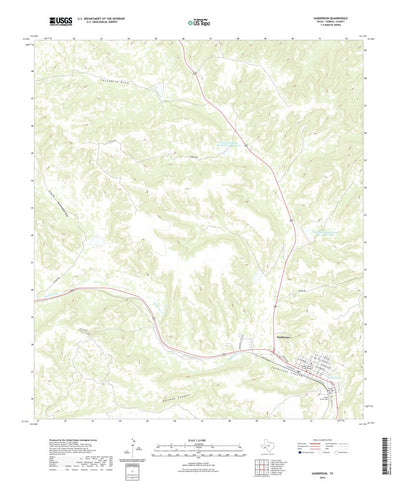 United States Geological Survey Sanderson, TX (2022, 24000-Scale) digital map