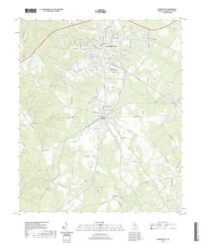 United States Geological Survey Sandersville, GA (2020, 24000-Scale) digital map