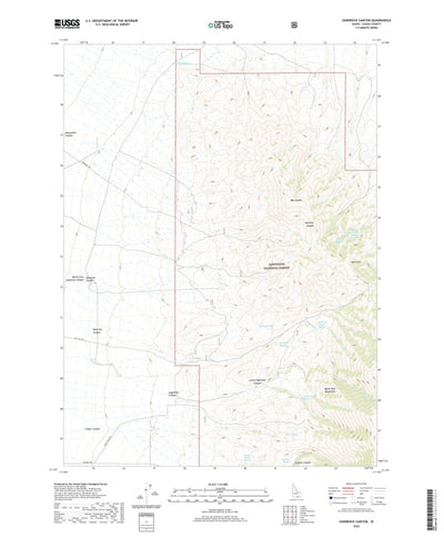 United States Geological Survey Sandrock Canyon, ID (2020, 24000-Scale) digital map