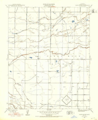 United States Geological Survey Sandy Mush, CA (1946, 24000-Scale) digital map