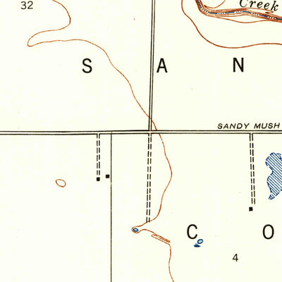 United States Geological Survey Sandy Mush, CA (1946, 24000-Scale) digital map