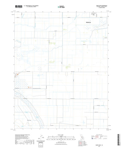 United States Geological Survey Sandy Mush, CA (2021, 24000-Scale) digital map