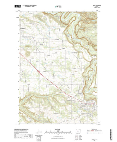 United States Geological Survey Sandy, OR (2020, 24000-Scale) digital map