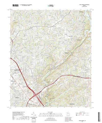 United States Geological Survey Sandy Springs, GA (2020, 24000-Scale) digital map