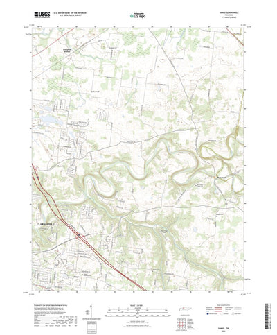 United States Geological Survey Sango, TN (2022, 24000-Scale) digital map