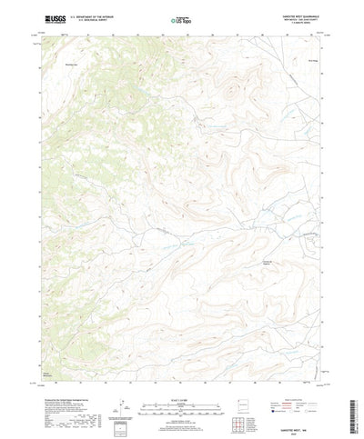 United States Geological Survey Sanostee West, NM (2020, 24000-Scale) digital map