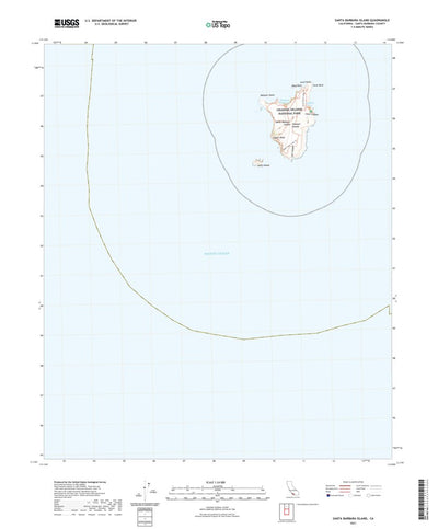 United States Geological Survey Santa Barbara Island, CA (2021, 24000-Scale) digital map
