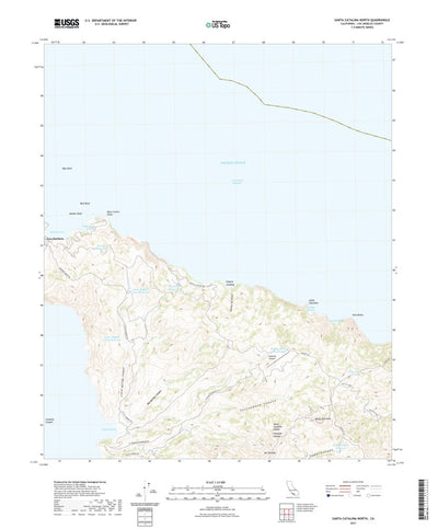 United States Geological Survey Santa Catalina North, CA (2021, 24000-Scale) digital map