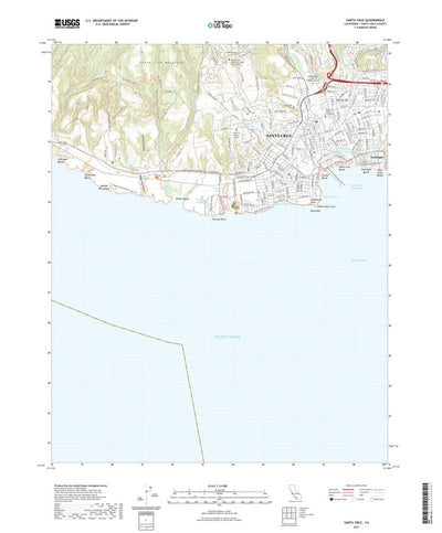United States Geological Survey Santa Cruz, CA (2021, 24000-Scale) digital map