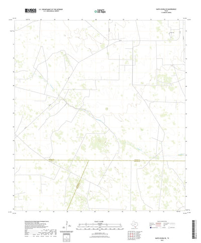 United States Geological Survey Santa Elena SE, TX (2022, 24000-Scale) digital map