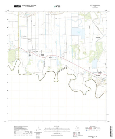 United States Geological Survey Santa Maria, TX (2022, 24000-Scale) digital map