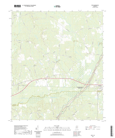 United States Geological Survey Sapa, MS (2020, 24000-Scale) digital map