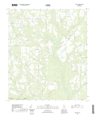 United States Geological Survey Sapps Lake, GA (2020, 24000-Scale) digital map