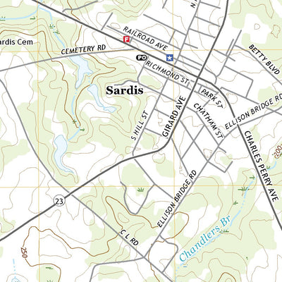 United States Geological Survey Sardis, GA (2020, 24000-Scale) digital map