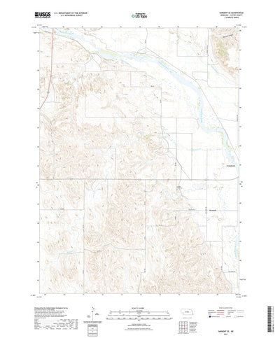 United States Geological Survey Sargent SE, NE (2021, 24000-Scale) digital map