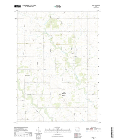 United States Geological Survey Saude, IA (2022, 24000-Scale) digital map