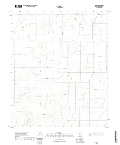 United States Geological Survey Savage, TX (2022, 24000-Scale) digital map