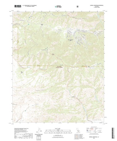 United States Geological Survey Sawmill Mountain, CA (2022, 24000-Scale) digital map