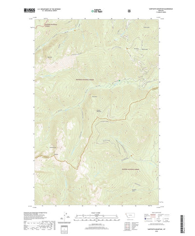 United States Geological Survey Sawtooth Mountain, MT (2020, 24000-Scale) digital map