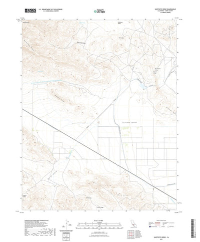 United States Geological Survey Sawtooth Ridge, CA (2021, 24000-Scale) digital map